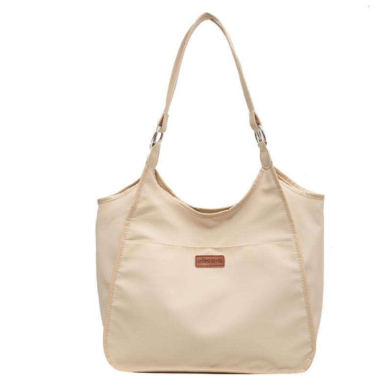 

Женская сумка, однотонная сумка на плечо, студенческая сумка-тоут большой емкости, сумка для покупок бежевый