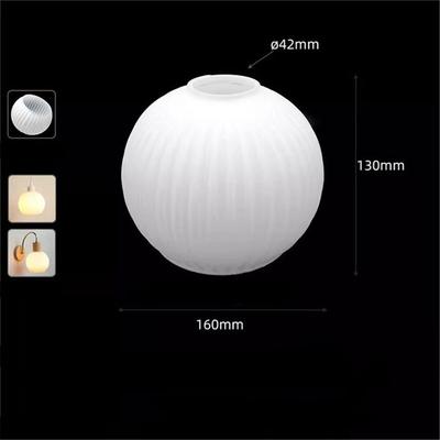 Pantalla de Lámpara E27 de Cristal Ópalo Lechoso con Abertura de 4.2cm, Pantalla de Lámpara de Cristal Blanco Mate Moderno de Repuesto para Lámpara de Mesa Apliques de Pared