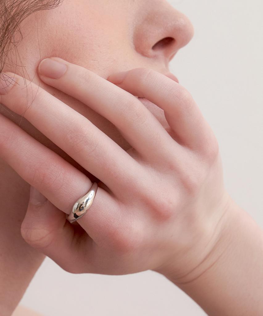 Halden Round Ball Ring Bold (R001_Silver)