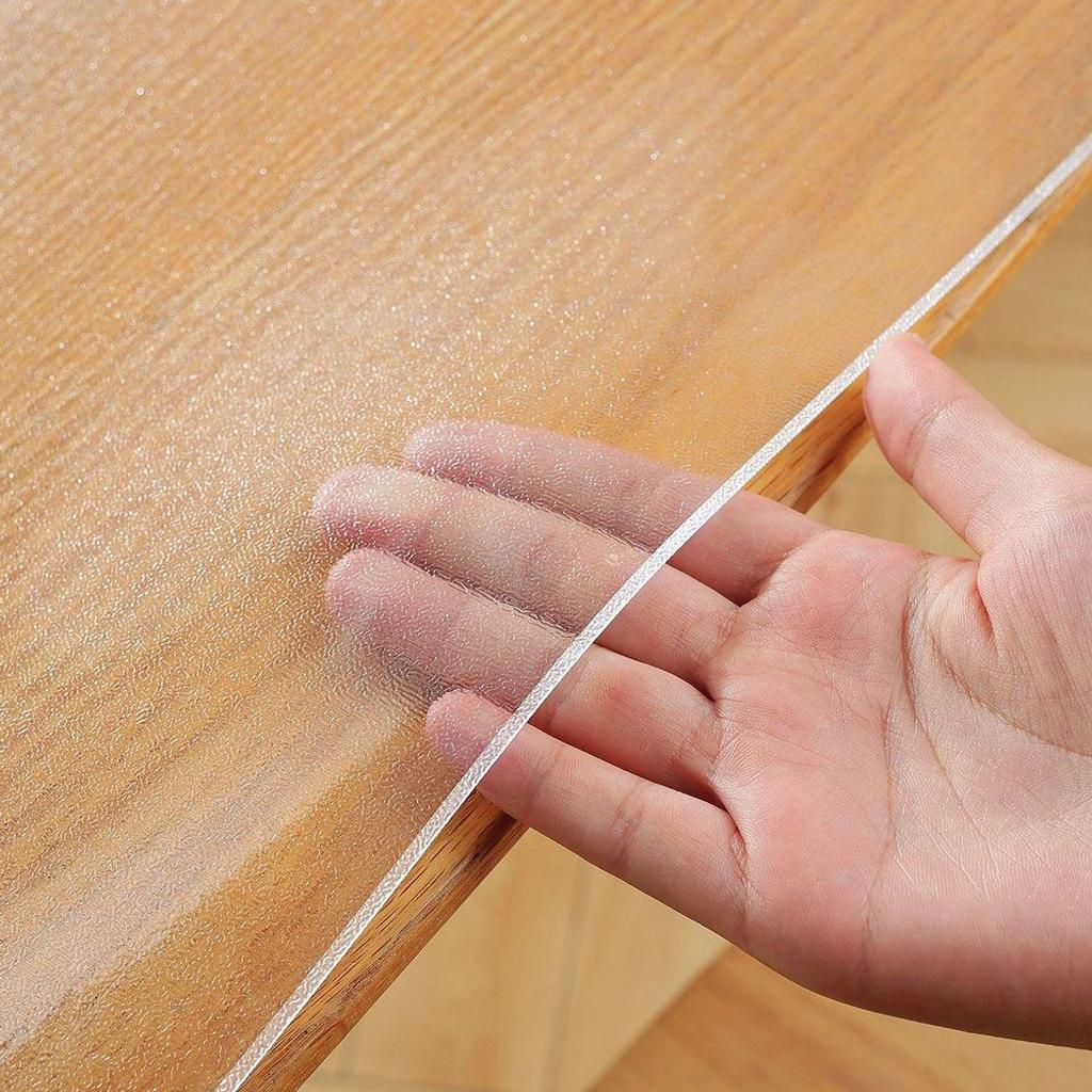 PVC Soft Glass Tablecloth - Thick, Transparent, Waterproof, Oil-Proof Mat for Coffee Table Protection