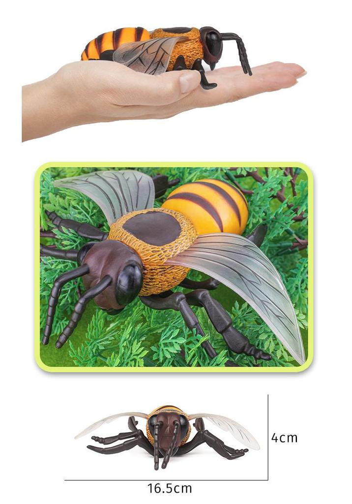 Children's Large Wild Insects Cognitive Simulation Toy - Bee, Wasp, Hornet Model Decoration