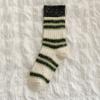 Autumn And Winter Striped Wool Medium Tube Socks Women'S Thickened Warm Plush Idea Yarn Cashmere Stacking Socks Versatile Soft Waxy Cotton Socks