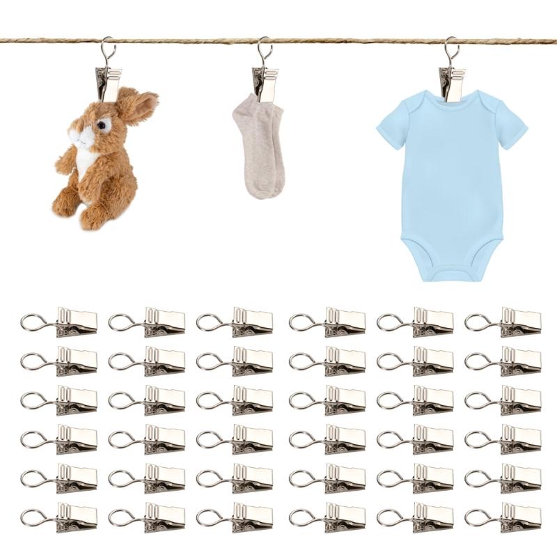 Multipurpose Hook Clips Set Of 100,Metal Curtain Clips for Curtain Bathroom Shower Curtains And Outdoor Decorations