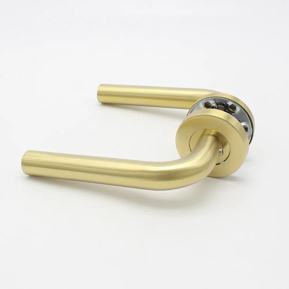 Stainless Steel 304 Door Handle Euro Standard Fireproof Lock Lever for Bedroom/Bathroom.