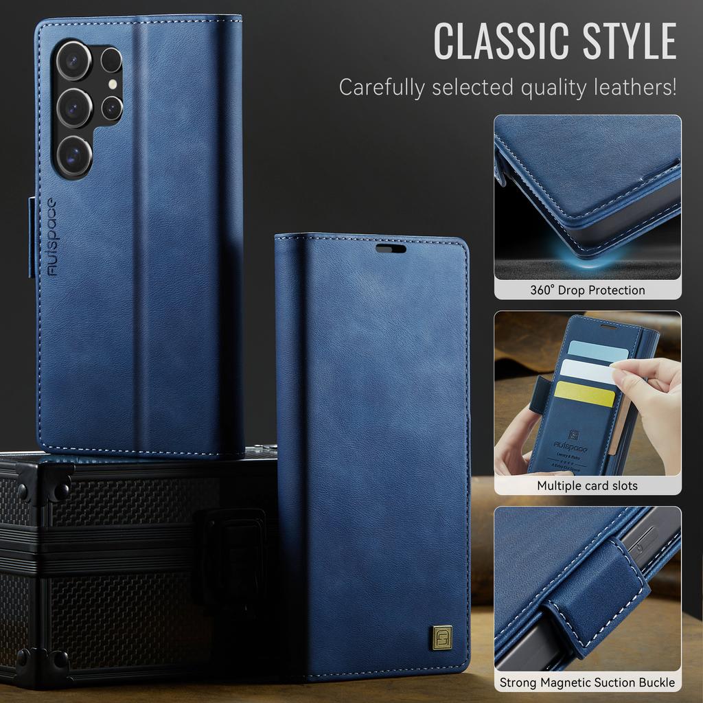 Für Samsung Galaxy S25 Serie.für Samsung S25, S25+, S25 FE, S25 Ultra, S25 Edge Brieftaschenkoffer mit Kartenfächern & Aufsteller, 360° Schutz Lederhülle