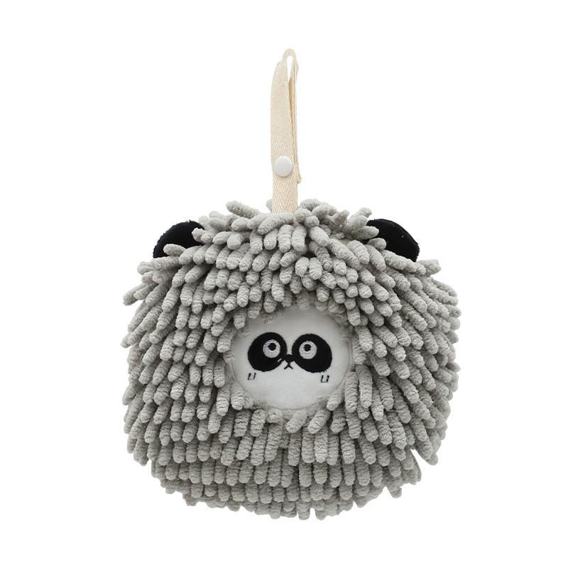 

Cute Cartoon Hand Towel With Hanging Loop For Kids Bathroom Decor Style N