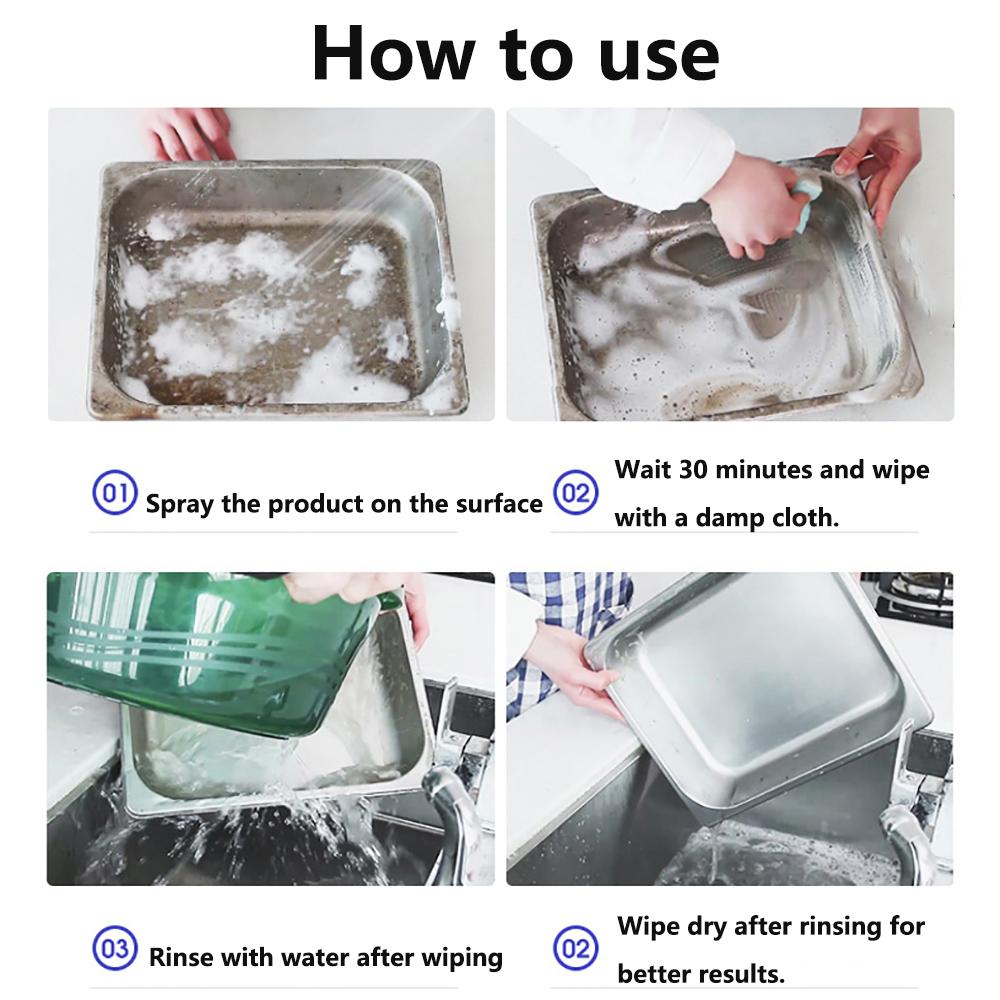 Oven And Cookware Cleaning Paste Kitchen Ware Cooking Utensil Powerful Cleaner Grease Stain Rust Remover Multi-Purpose Detergent