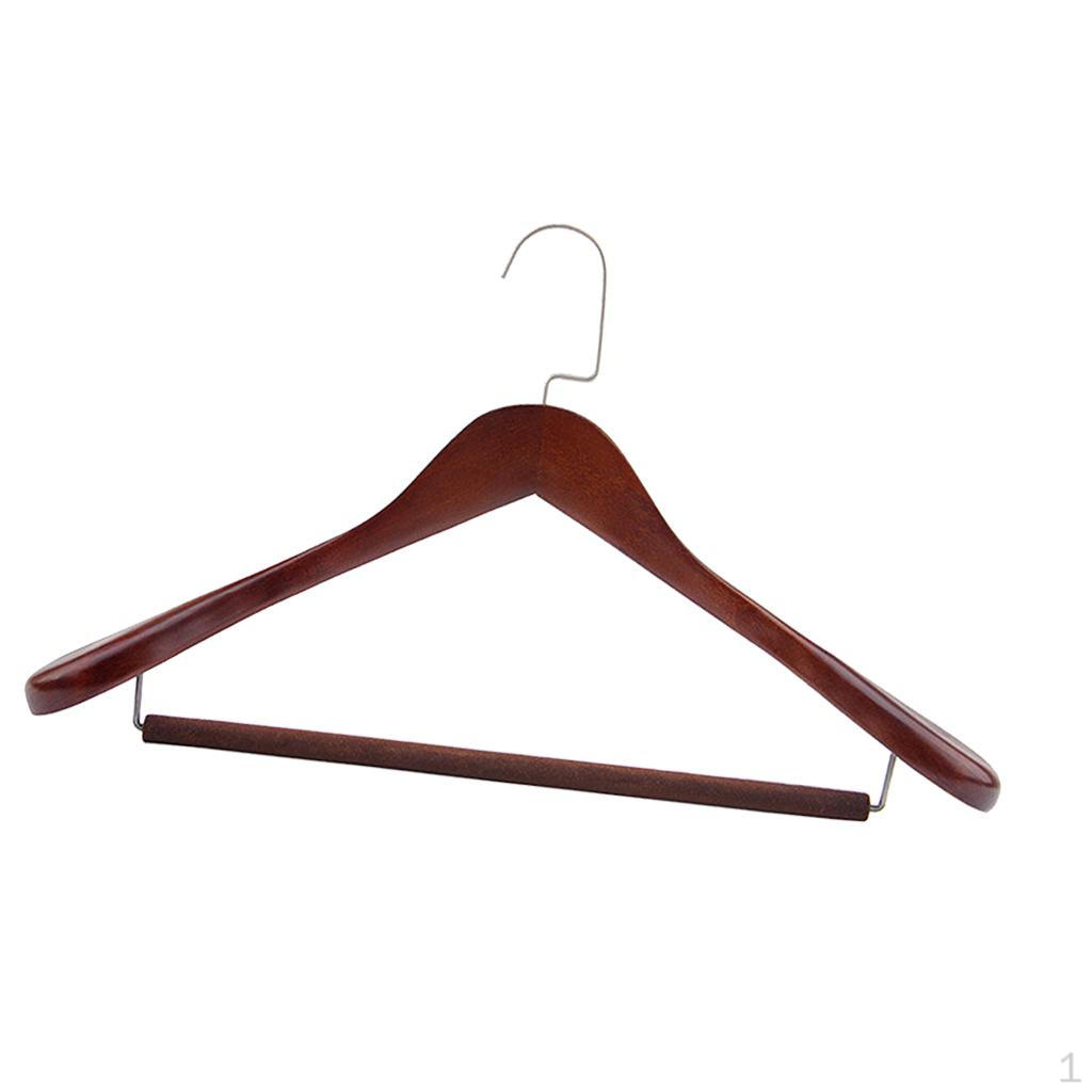 1pc Wooden Clothes Hangers Coat Pant Suit Skit Shirt Rack Wardrobe Wood