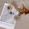 Luxury Rhinestone Flower Brooch: Elegant Women's Scarf Buckle & Corsage