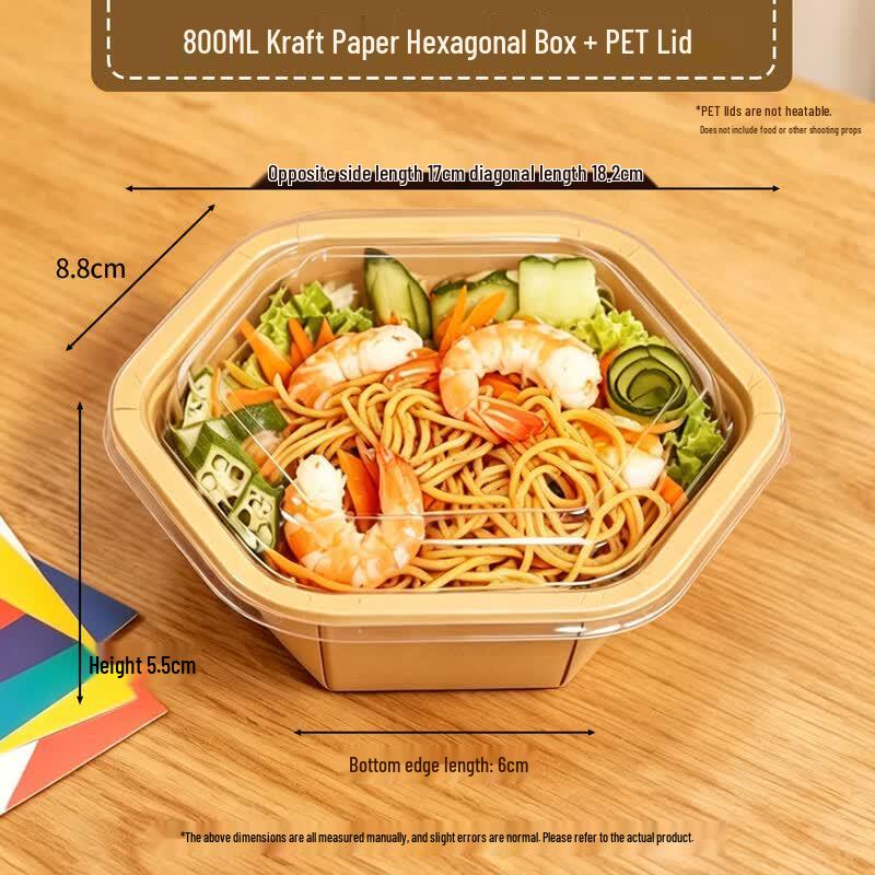 Disposable Kraft Paper Hexagonal Bowl