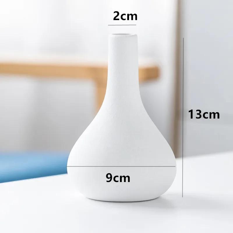 1pc Frosted Ceramic Vase Crafts European Retro Mediterranean Handmade Matte Vase Home Decoration