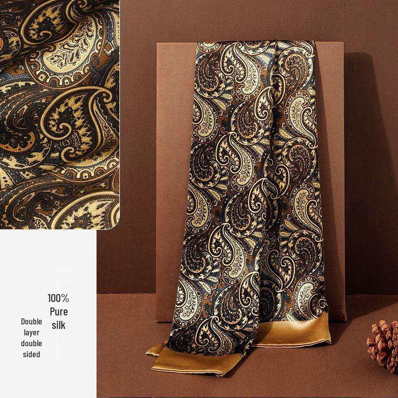 Rectangular Mulberry Silk Scarf One Size