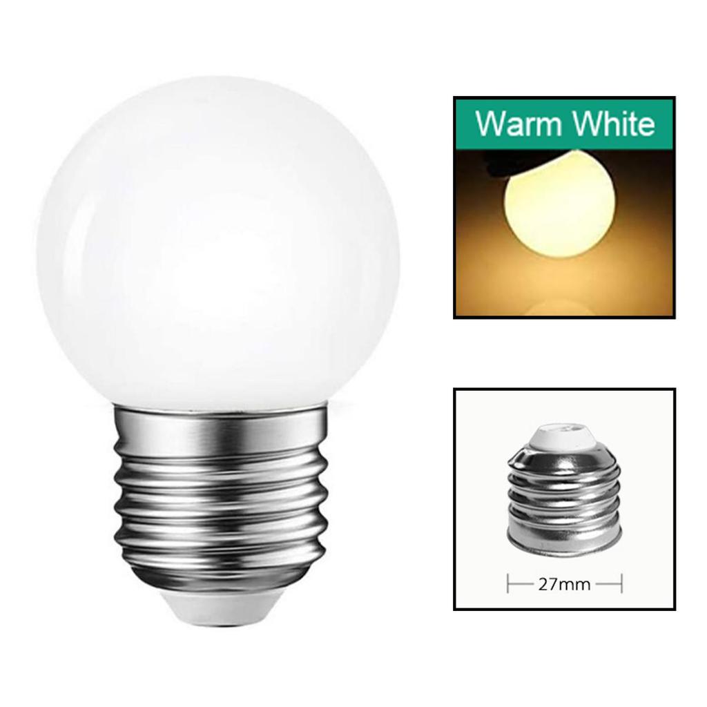 6 Packs E27 Led Bulb 1w 2w 3w Filament Edison Small Screw Ses Sbc Ac220v PC Milky Plastic Warm-white Bedroom Livingroom Lighting