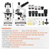 Compound Trinocular Microscope 40X-5000X Two-Layer Mechanical Stage