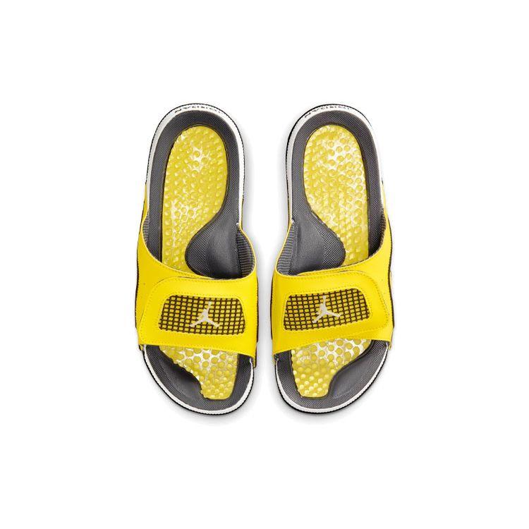 Sandales Air Jordan Hydro Slide 4 Lightning Unisexe Jaune Tour-Jaune Bleu Foncé-Gris DN4238-701