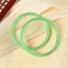 2Pcs/Set Solid Color Gentle Bangle Retro Simple Glass Texture Bracelet Exquisite Femme Fashion Women Casual Daily Trend Jewelry