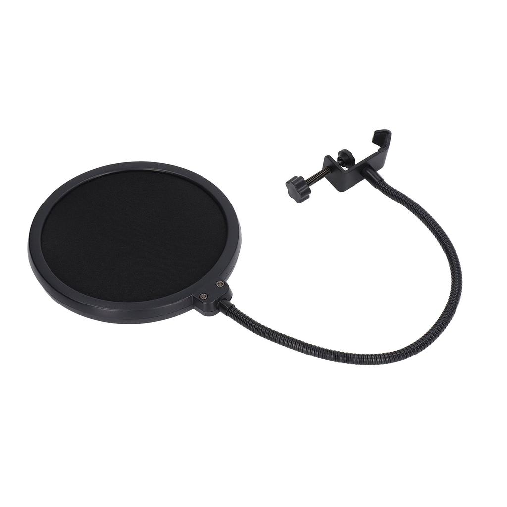 Mikrofon-Poppschutz Flexibler Schwanenhals Stabile Basis Effektive Filterung Langlebiges Metall-Kunststoff Mikrofon-Filter-Schutz