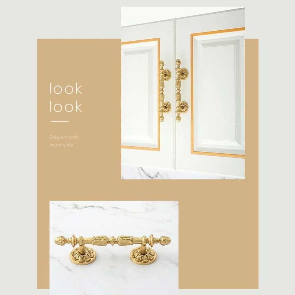 Solid Brass Cabinet Pulls Antique Bronze Finish Drawer Knobs Durable Wardrobe Handles  Bedroom Use