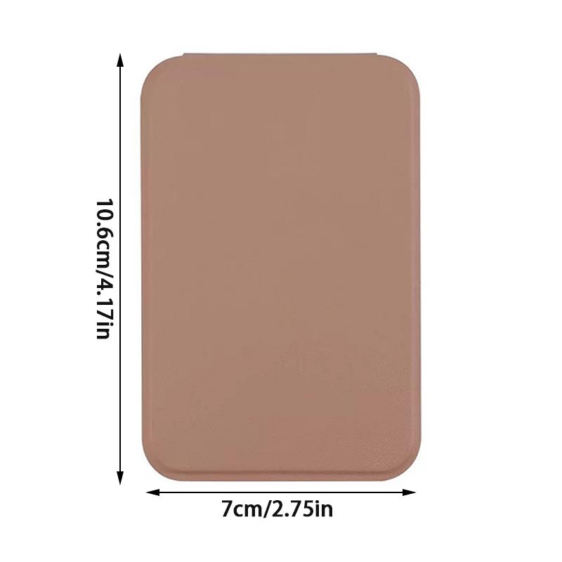Foldable Mini Makeup Mirror Portable PU Leather Student Dormitory Desktop Standing Cosmetic Mirror