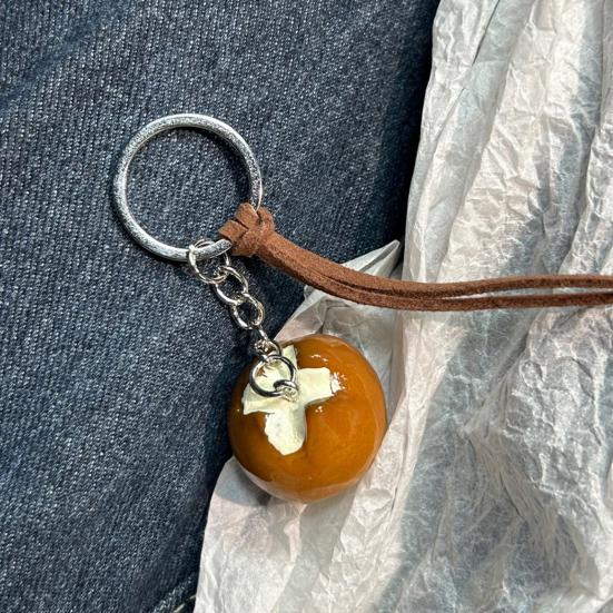 Bag Pendant 1:1 Realistic Simulated Bread Shape Resin Keychain with Rope Decor High Simulation Baguette Bagel Charm Key Holder