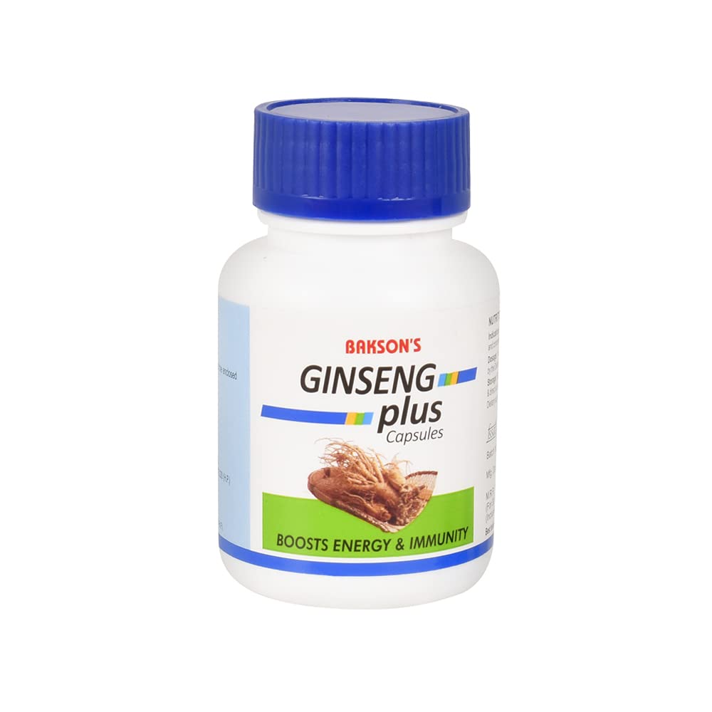 

Bakson s Ginseng Plus Capsules For Energy Focus Memory Support Stress Relief 30 Count Daily Wellness Supplement