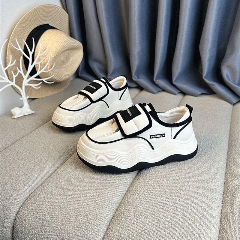 

Женская обувь, черные спортивные туфли с круглым носком, женские кроссовки, спортивные, высокие на платформе, стильные, вулканизированные для обуви 40