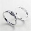 2Pieces Personality Angel Devil Wings Open Ring for Men Women Adjustable Gift