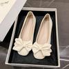 Spring and Summer New Bow Doudou Shoes Gentle Wind Evening Shoes Soft Sole Casual Flat Single Shoes Women