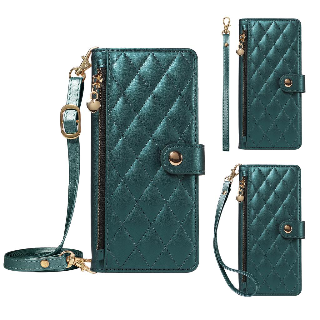 For Google Pixel 9 Pro XL 9 8 7 Pro 6A Wallet Case with Card Holder, Flip Folio Book Shockproof Case Cover with Crossbody Strap