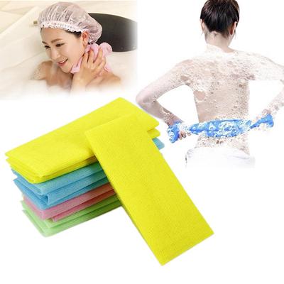 1ks Nylon Japonská exfoliační krása Ručník na pokožku Vana Sprcha Mycí hadřík na záda Peeling Tělo Čištění Mycí houby a mycí houbičky