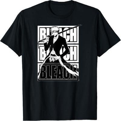 Bleach Wiederholendes Logo Ichigo Kurosaki Anime T-Shirt