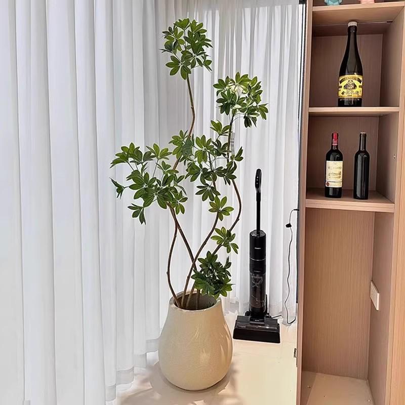 Luxury Fiddle-Leaf Fig Artificial Tree - Large Indoor Potted Plant Decor.