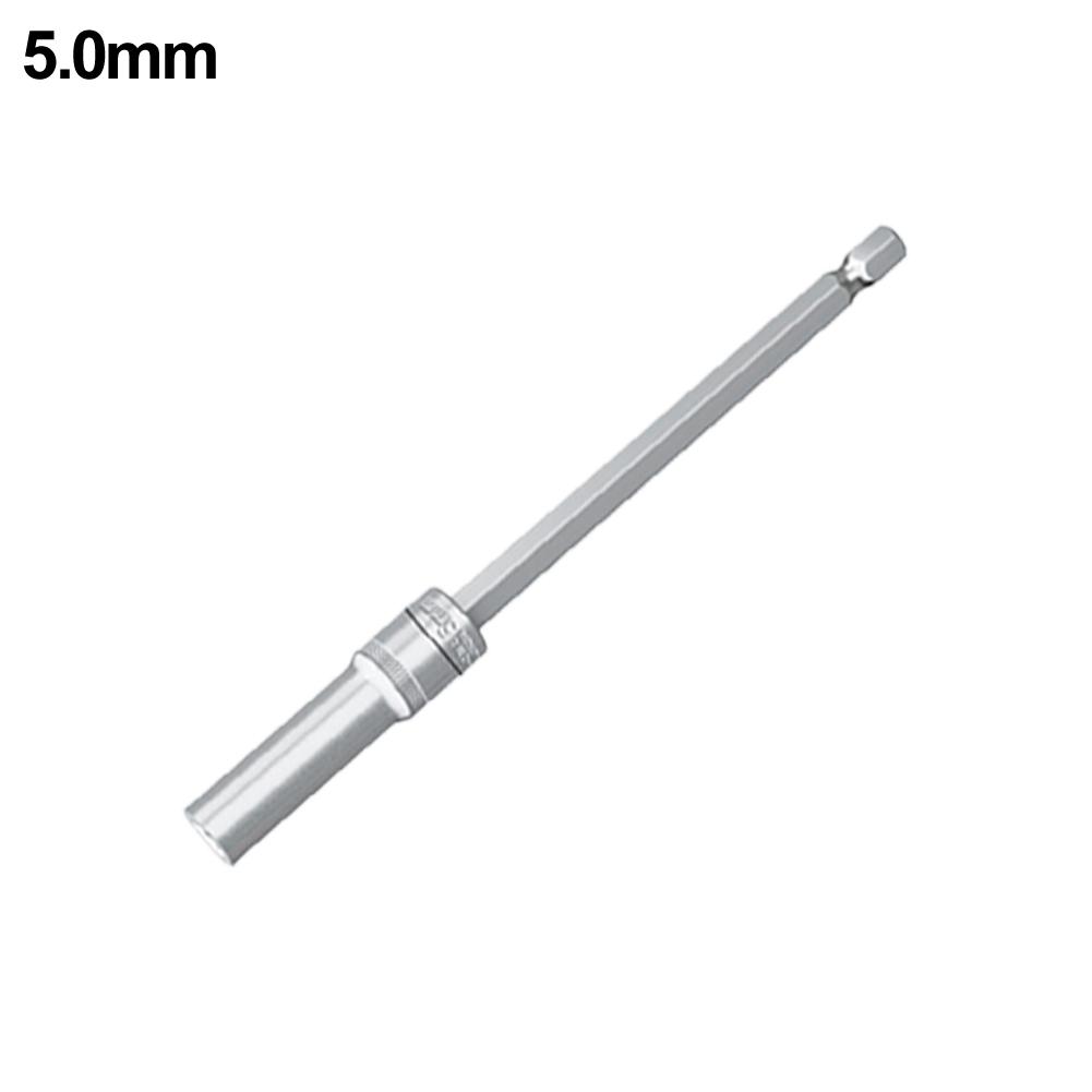1 Pcs Deep Hole Socket Wrench 4.0-14mm Hex Socket 1/4 Batch Rod Electric Socket Hand Tool Replacement Accessories
