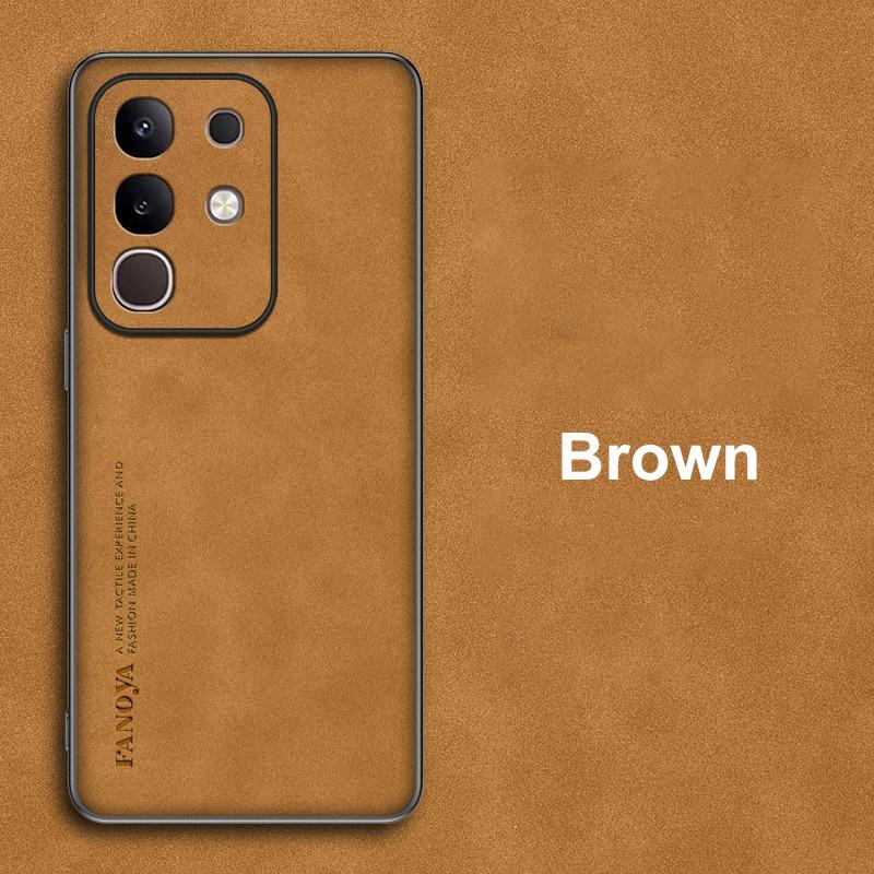 For Vivo Y29 4G Case Luxury PU Leather Phone Case For Vivo T4X Y29 Back Cover Matte Silicone Shockproof Full Protection Coque