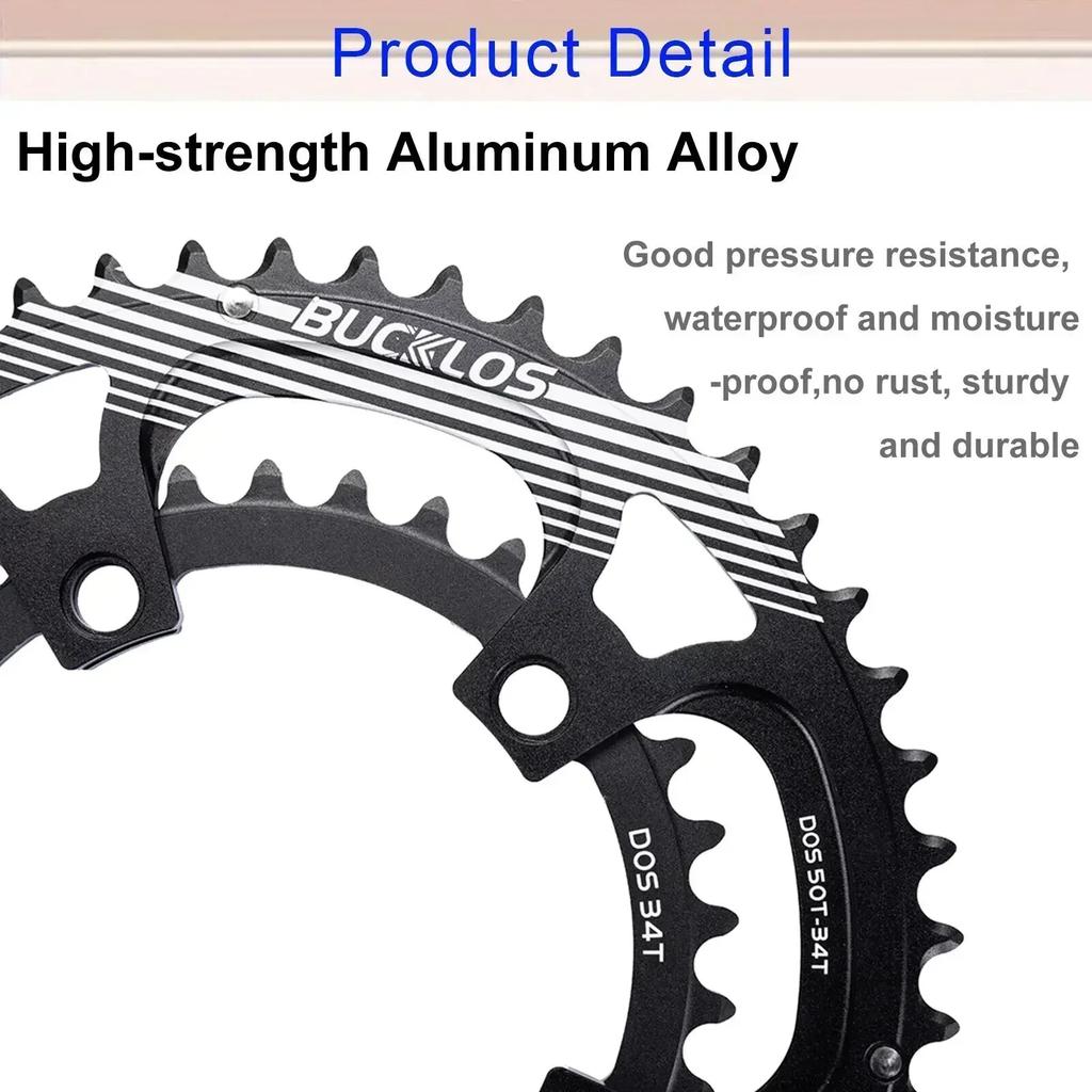 BUCKLOS Bike Chainring 110BCD Road Bicycle Crown Double Road Chainwheel 34T/50T 36/52T 39T/53T for 8/9/10/11 Speed Crankset