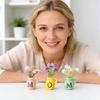 Ceramic Vase Fridge Magnets – 3D Flower Vase Refrigerator Magnets With Fake Flowers, Cute Kitchen & Home Decor, Unique Birthday For Mom & Women