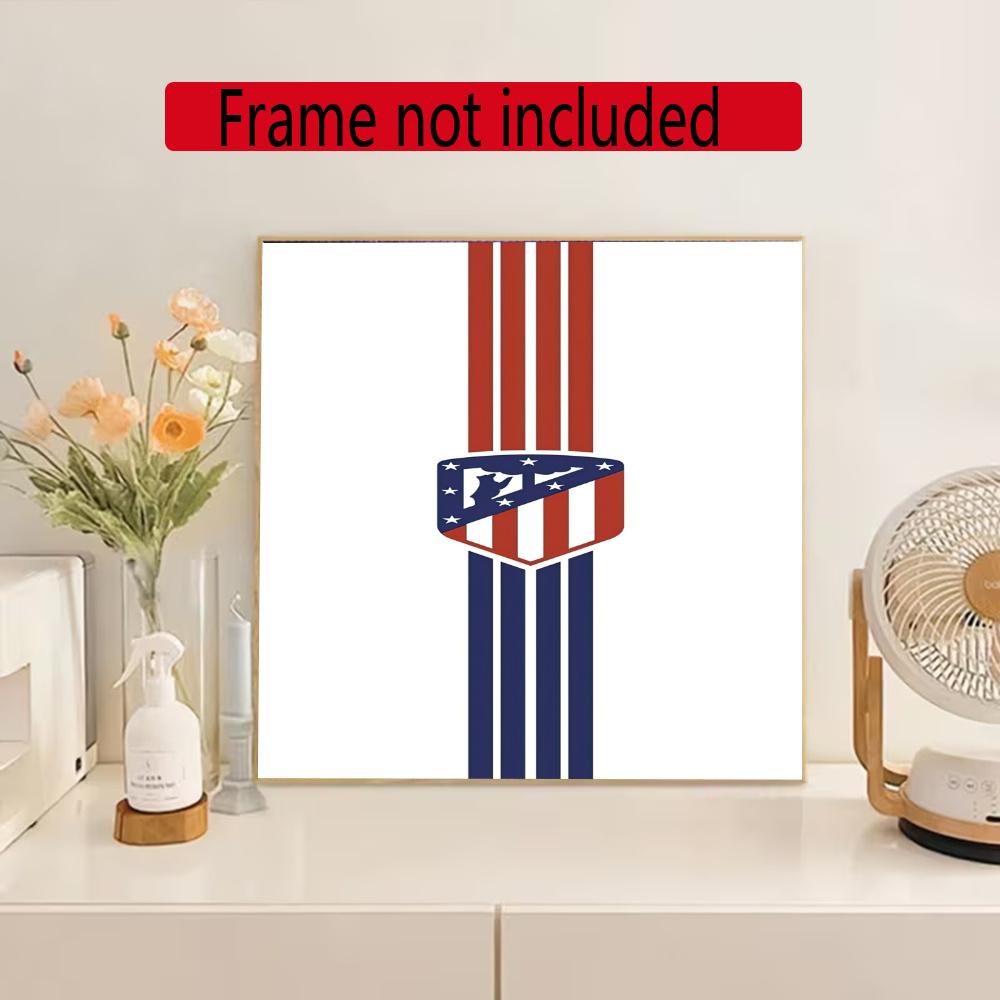 Atletico Madrid Diamond Painting Round Diamond Mosaic Rhinestones Diamond Embroidery Craft Kit Wall Decor Without Frame
