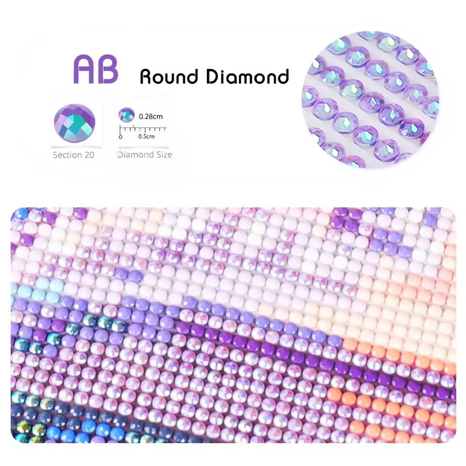 

Huacan AB Drill Diamond Painting Photo Custom Full Square Round Drill Home Decor Diy Handmade Diamond Mosaic Private Personal 20x20cm