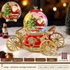 Langlebiges Weihnachtsgeschenk Kutsche Kristallkugel Spieluhr Schmuckstück Spieluhr Schnee Weihnachtsmann Schenkt Kindern Kleine Geschenke
