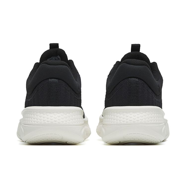 Anta Lightweight Shock Absorbing Low Top Running Shoes Women Sneaker Black Gold White 122247715-3