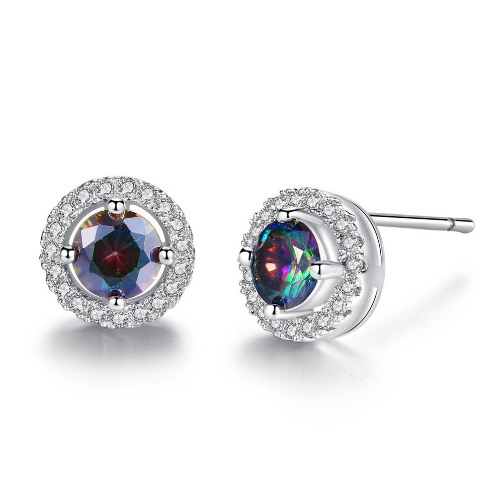 Moissanite Six-Claw Zircon Earrings - S925 Sterling Silver for Women