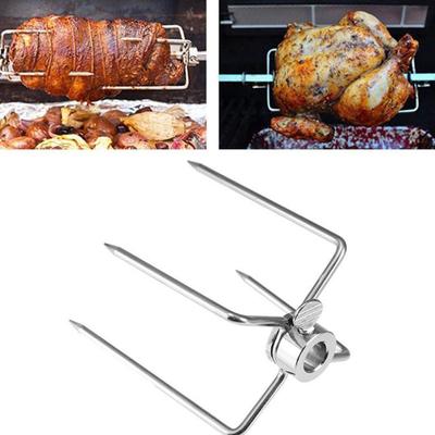 1 stücke BBQ Rotisserie Gabeln Ofen Dreh Grill Gabel Ofen Zubehör Food Grade Grill Gabel Edelstahl Grill Gabel