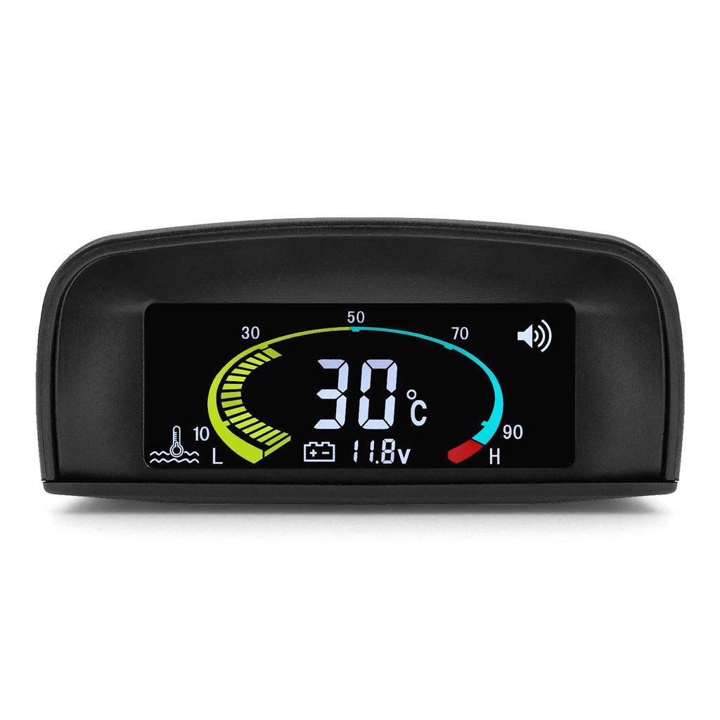 2 In 1 Car Truck Water Temperature Gauge Voltmeter With Water Temp Sensor Universal Water Temp Voltage Indicator 12V 24V