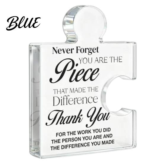Meaningful Colleague Farewell Gifts Acrylic Puzzle Shape Ornaments for Team Appreciation and Employee Recognition Transparent High Transparency