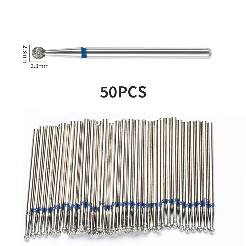 

50PCS Diamond Nail Drill Bits Grinding Head Set For Manicure Pedicure Dead Skin Removal Nail Electric Milling Cutters