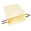 Slim Laundry Basket Foldable Space Saving Sturdy PP Plastic Narrow Clothes Hamper for Bathroom Corner Crm White