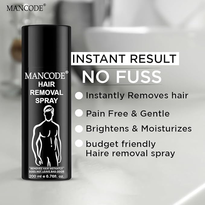 Haarentfernungs-Cremespray für Männer, Brust, Beine, Arme, Achseln und Intimbereiche, wirkt schnell in 3–6 Minuten (200 ml)