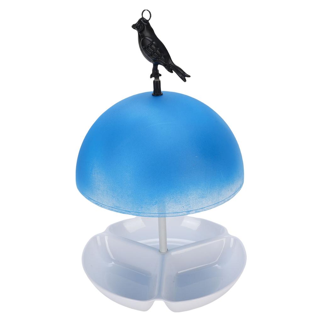 Bird Feeder ABS Mushroom Shape Rain Proof Dome Top Bird Feeder Tray for Outdoor Garden