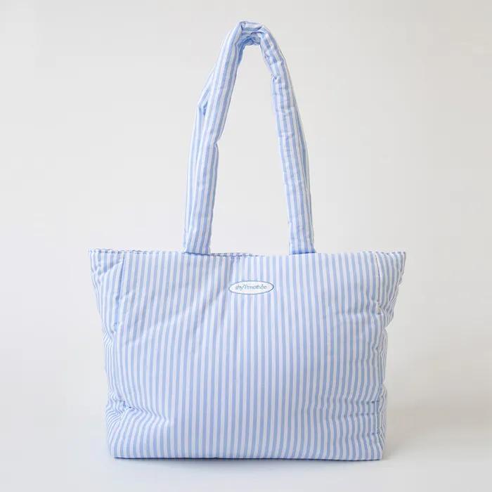 Padded bag_Large Stripe Padded Bag _blue