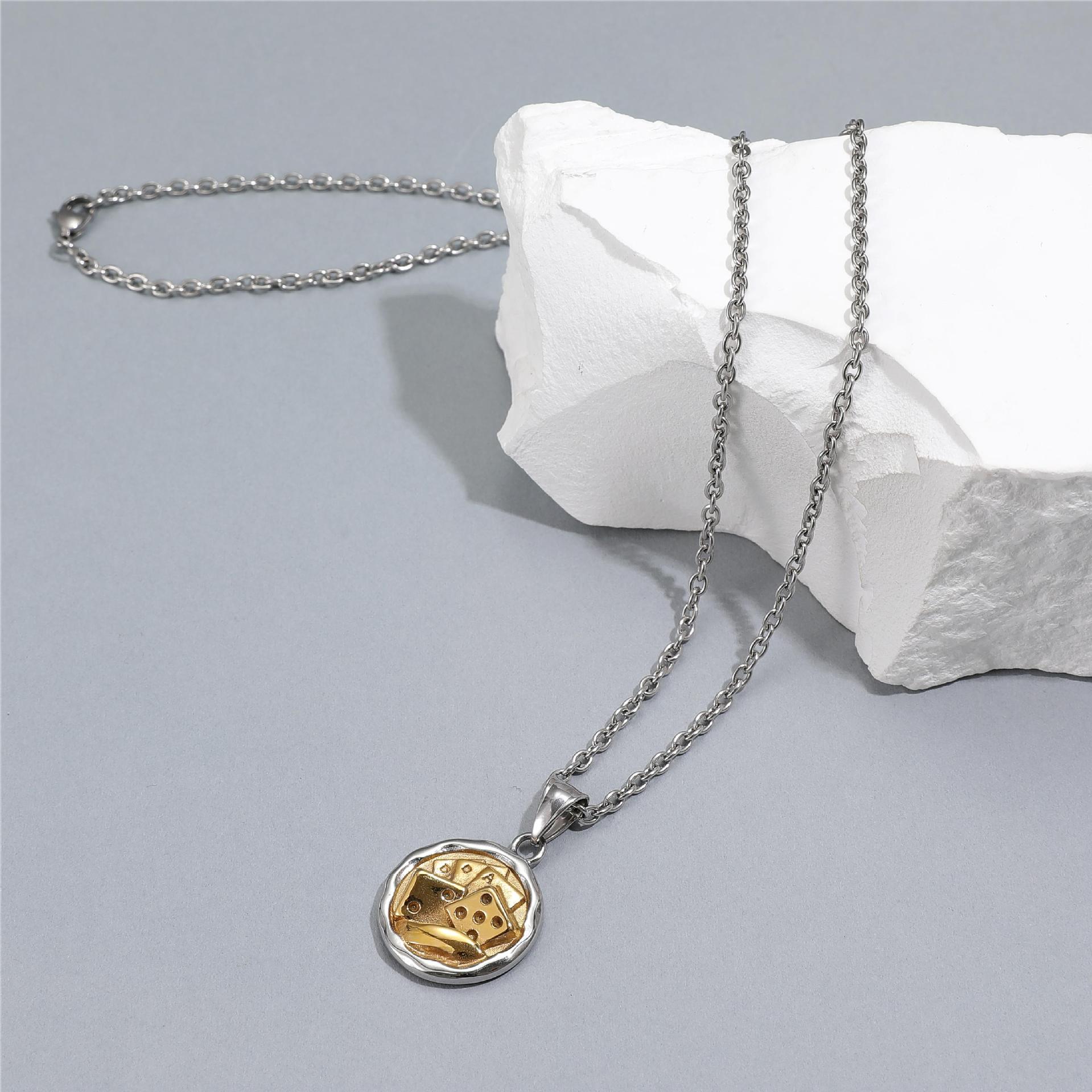 

Ожерелье оригинального дизайна, игральные кости, покер, неправильное круглое брендовое колье